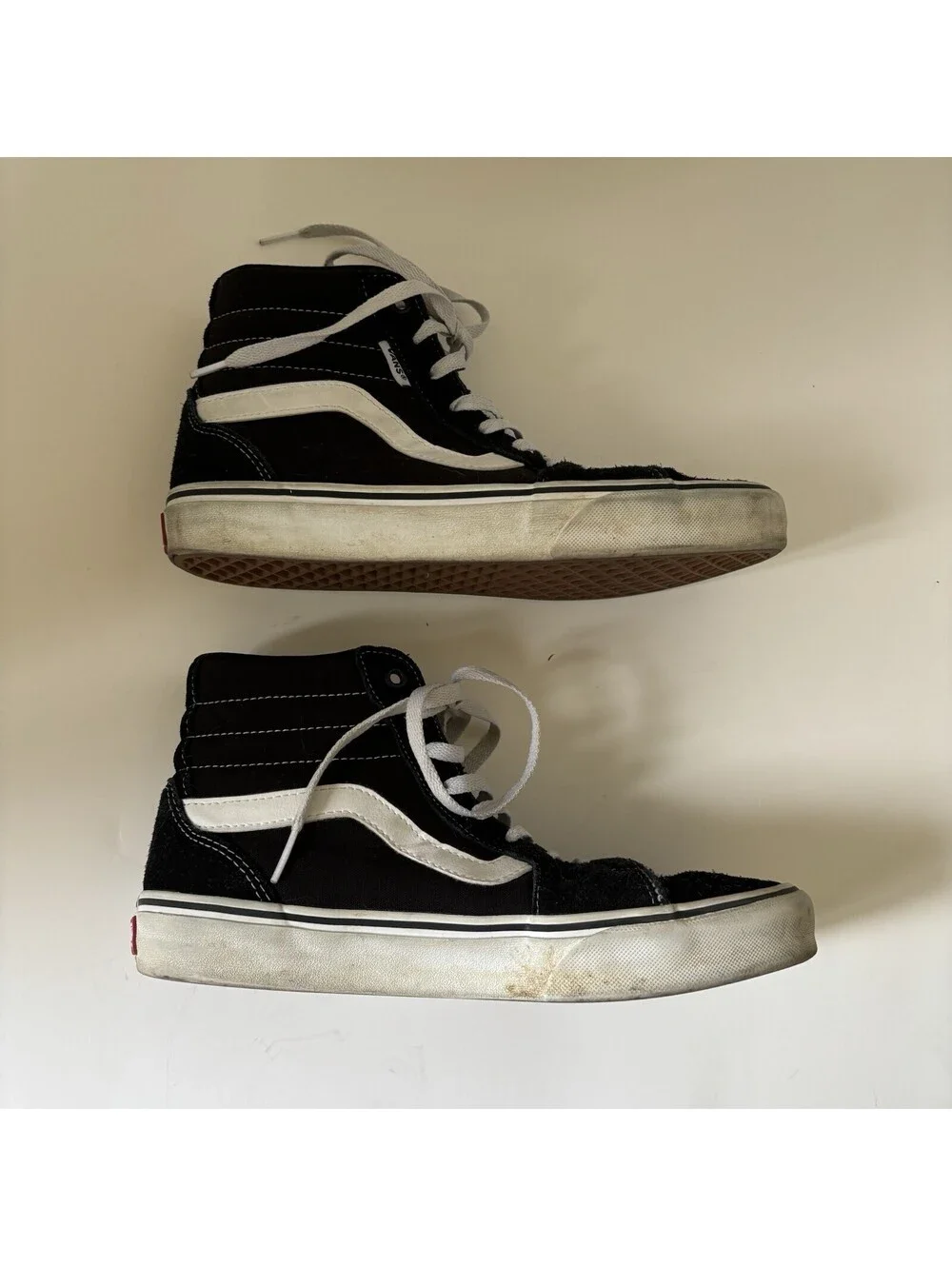 Vans Sk8-Hi Black White High Top Sneakers Mens 7 Classic Skate Shoes